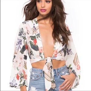 Show Me Your MuMu Jordyn Tie Top - Size S
